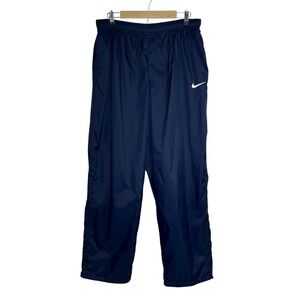 Vintage Nike Track Jogging Nylon Linen Sweatpants Elastic Adjustable Waist XL